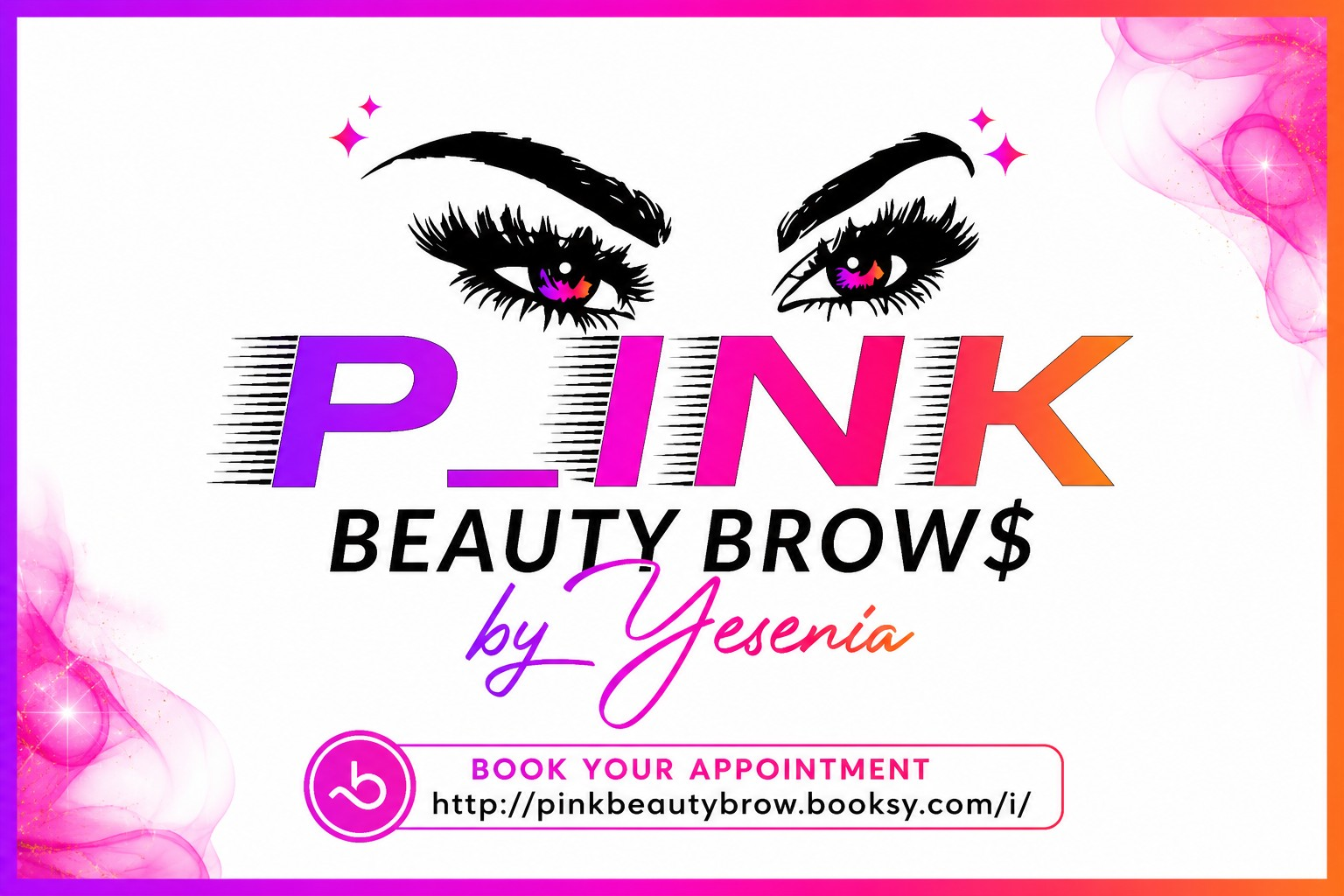 P_ink Beauty Brow$ by Yesenia logo